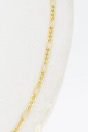 Figarokette 14 Karat Gelbgold - 49,6 cm