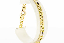 Bicolor 14 Karat Panzer Armband - 21 cm