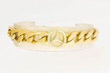 Panzer Armband 18 Karat Gelbgold - 21,4 cm