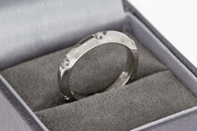 750 Gold Ring mit Diamant - 17,2 mm