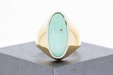 T&uuml;rkis Vintage Gold Ring 750 - 20,7 mm