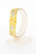 Vintage tricolor 750 Gold Armband - 21 cm