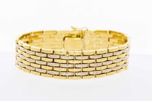 Breites bicolor 750 Gold Armband - 20 cm