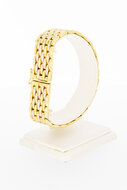 Breites bicolor 750 Gold Armband - 20 cm
