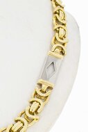 Flache 585 Gold K&ouml;nigskette - 78,5 cm