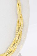 Geflochtene Omega 585 Gold Halskette - 44 cm