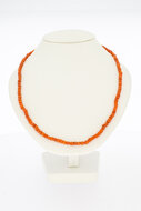 Vintage 585 Gold Korallen Kette - 46,7 cm