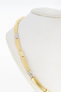 tricolor St&auml;bchen 585 Goldkette - 42,3 cm