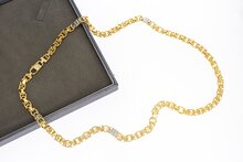 750 Gold flache K&ouml;nigskette - 60,4 cm