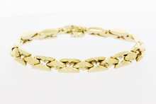 Breites 14 Karat Gold Retro Armband - 20 cm