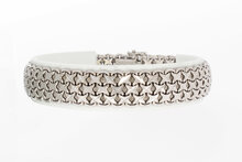 Retro Armband 585 Wei&szlig;gold - 19 cm