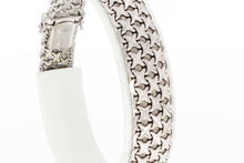 Retro Armband 585 Wei&szlig;gold - 19 cm