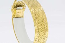 Breites Vintage Gliederarmband 750 Gold - 18,2 cm