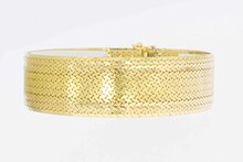 Breites Vintage Gliederarmband 750 Gold - 18,2 cm