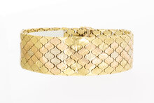 breites Retro Armband 14 Karat Gold- 19,5 cm