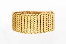 750 Gold breites Armband - 20,6 cm