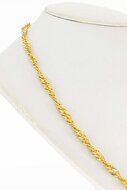 14 Karat gedrehte Panzer Goldkette - 60 cm