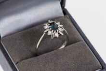 18 Karat Edelstein Damenring - 16,5 mm