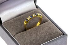 18 Karat Diamant Ring mit Saphir - 15,8 mm