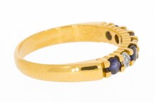 18 Karat Diamant Ring mit Saphir - 15,8 mm