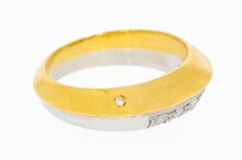 18 Karat bicolor Diamantring - 16,5 mm