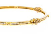 18 Karat &quot;tubogas&quot; Goldarmreif mit Diamant