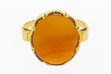 Karneol Goldring 14 Karat Gold - 17,4 mm