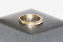 14 Karat Goldring mit Zirkonia - 16,5 mm