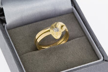 18 Karat Diamant Goldring - 16,8 mm