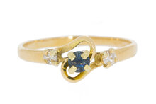 18 Karat Edelstein Goldring - 15,2 mm