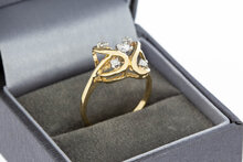 14 Karat Gold Damenring mit Diamanten - 17,6 mm