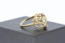 14 Karat Gold Damenring mit Diamanten - 17,6 mm