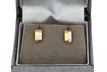 Bicolor Damen Ohrstecker 14 Karat Gold