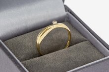 14 Karat Gold Damen Diamant Ring - 17,2 mm