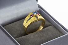 Edelsteinring 750 Gelbgold - 16,7 mm