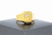 18 Karat Gold Siegelring mit Pferdekopf - 18,8 mm