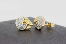 Damen Diamant Ohrstecker 14 Karat Gold