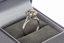 Rosetten Diamantring 18 Karat Gold - 16,2 mm
