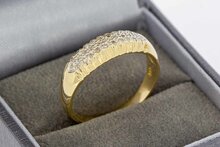14 Karat Goldring mit Diamant - 19,5 mm