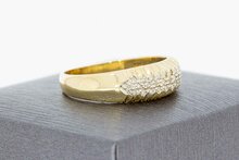 14 Karat Goldring mit Diamant - 19,5 mm