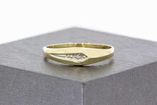 Solit&auml;r Diamand ring 14 Karat Gold - 18,2 mm