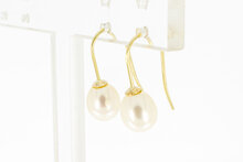 14 Karat  Gold Perlen Ohrh&auml;nger Damen - 1,9 cm
