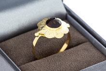 Gold Granat-Ring 14 Karat &ndash; 17,9 mm