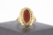 Vintage Granat Goldring 14 Karat - 18,5 mm