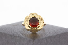 Granat Goldring 14 Karat - 17,2 mm