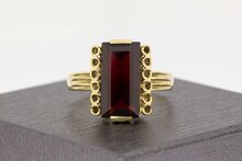14 Karat Goldring Granat - 19,1 mm