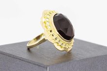14 Karat Goldene Retro Granatring - 17,8 mm