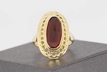 Vintage Granat Goldring 14 Karat - 18,1 mm