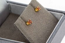 585 Gold Rubin Ohrstecker f&uuml;r Damen