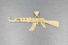 Kalaschnikow Goldanh&auml;nger 14 Karat - 6,8 cm
